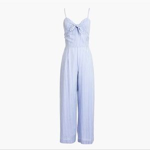 j. Crew Tie-Front Striped Jumpsuit